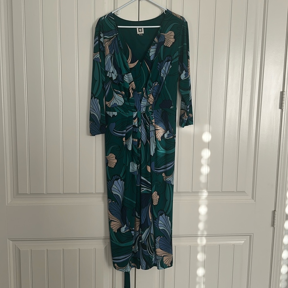 Green Blue Floral Dress